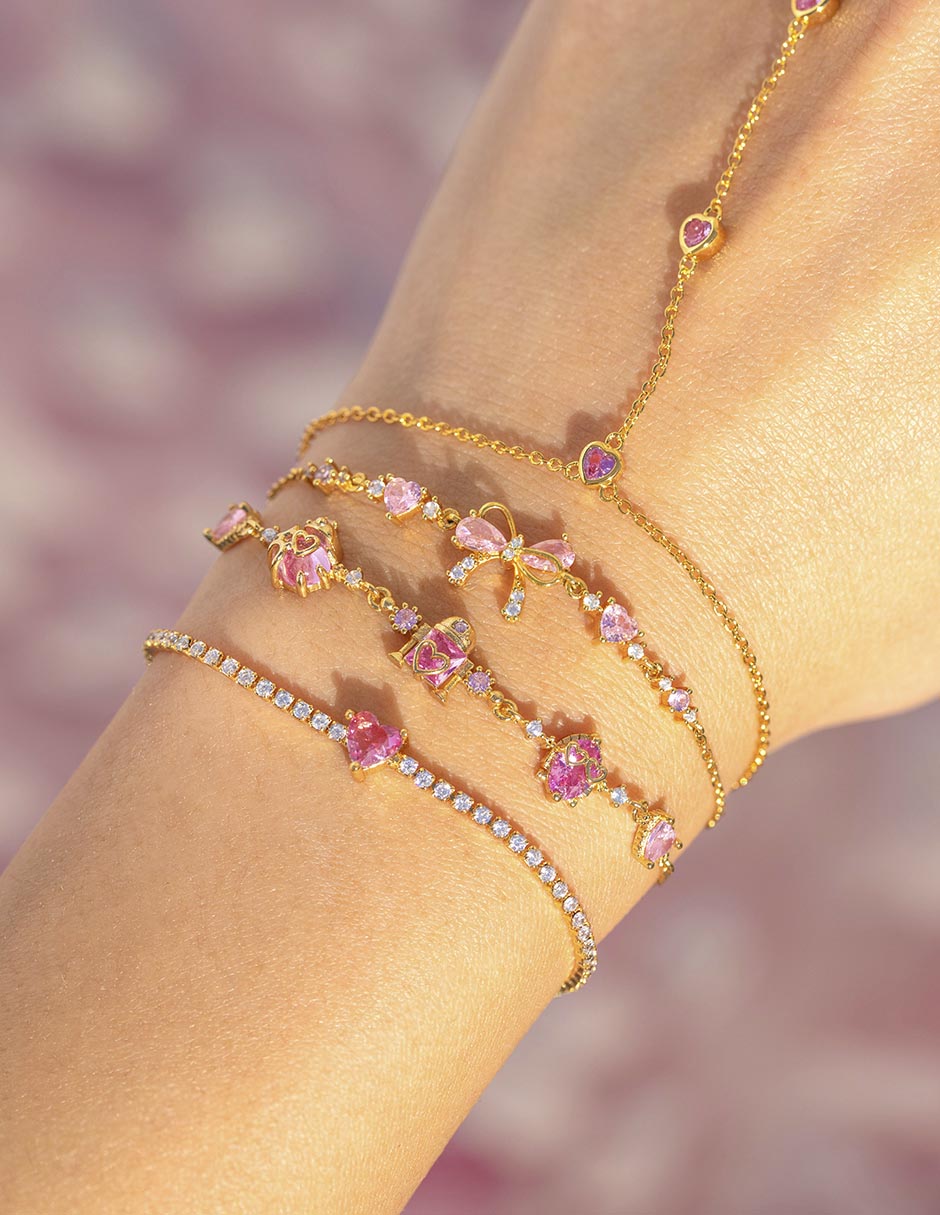 Pulsera con zirconia cúbica 14 K Classic acabado pavé 3
