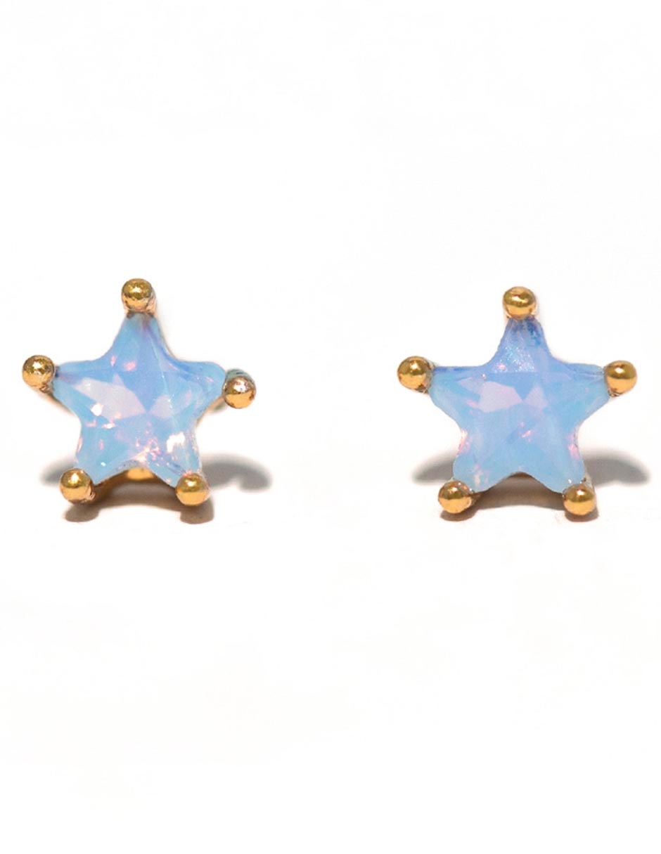 Aretes de estrella 18 K con acabado chapa de oro 2