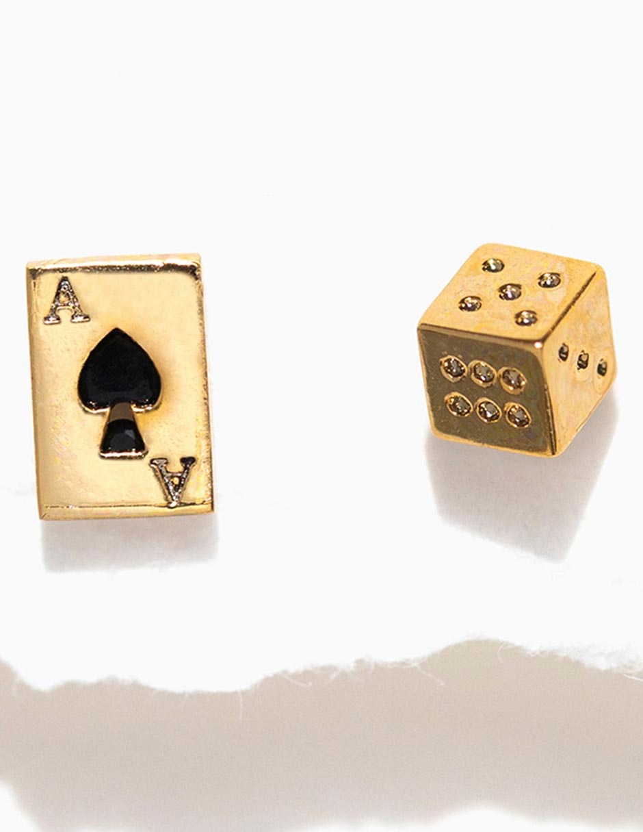 Aretes 18 K con acabado chapa de oro 2
