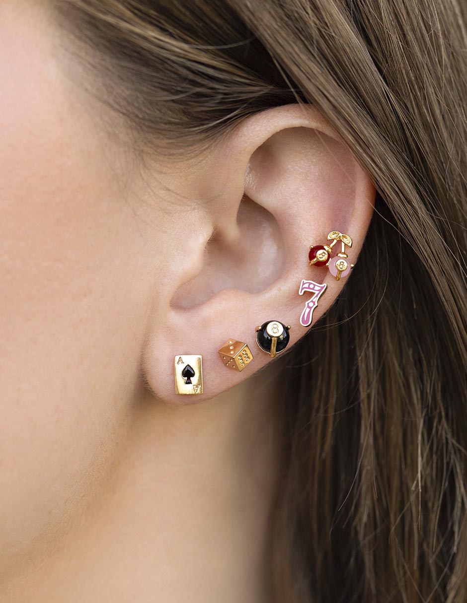 Aretes 18 K con acabado chapa de oro 3