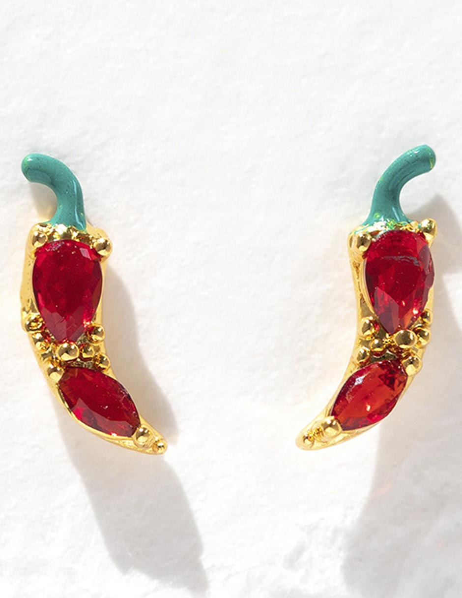 Aretes 18 K con acabado chapa de oro 2
