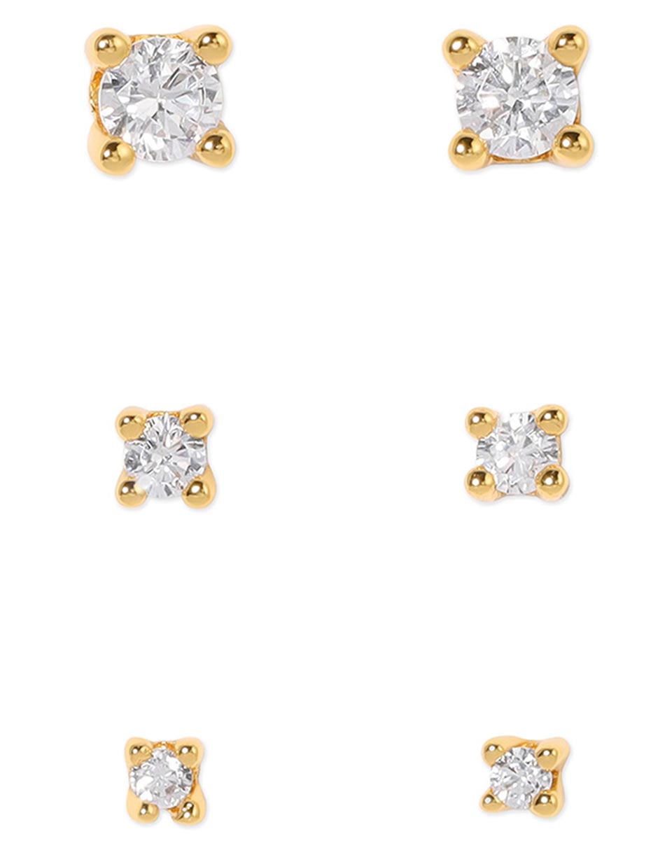 Aretes 18 K con acabado chapa de oro 2