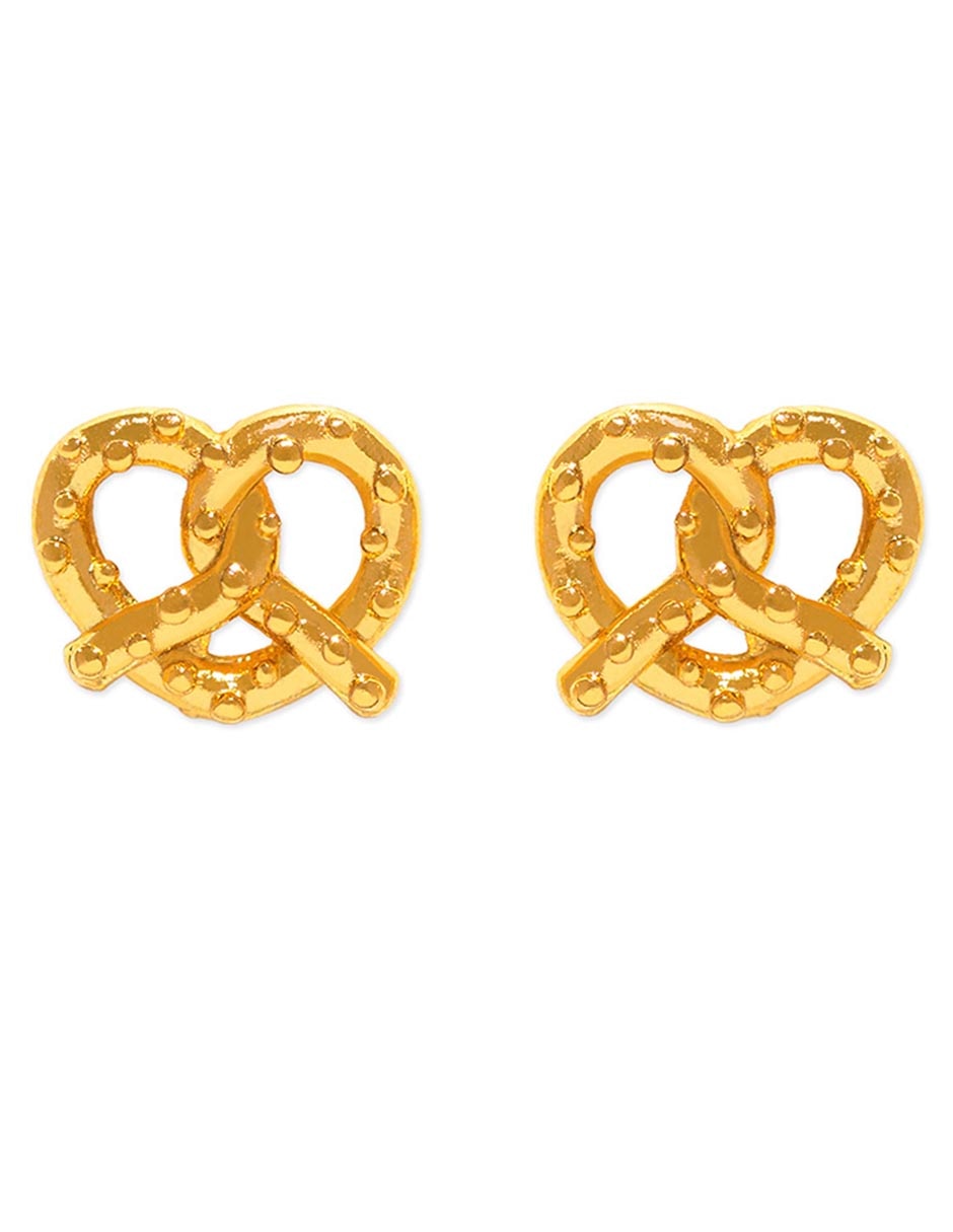 Aretes 18 K con acabado chapa de oro