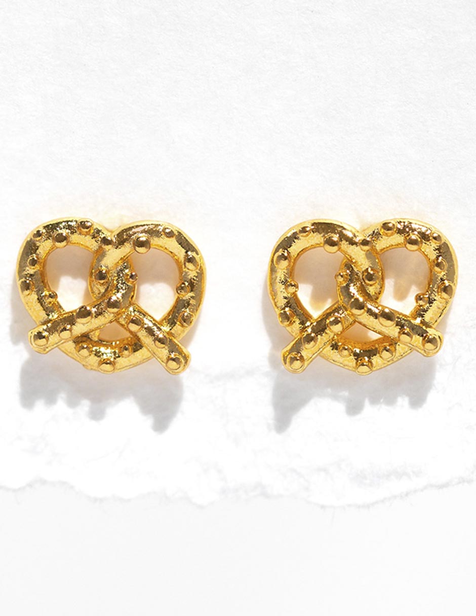 Aretes 18 K con acabado chapa de oro 2