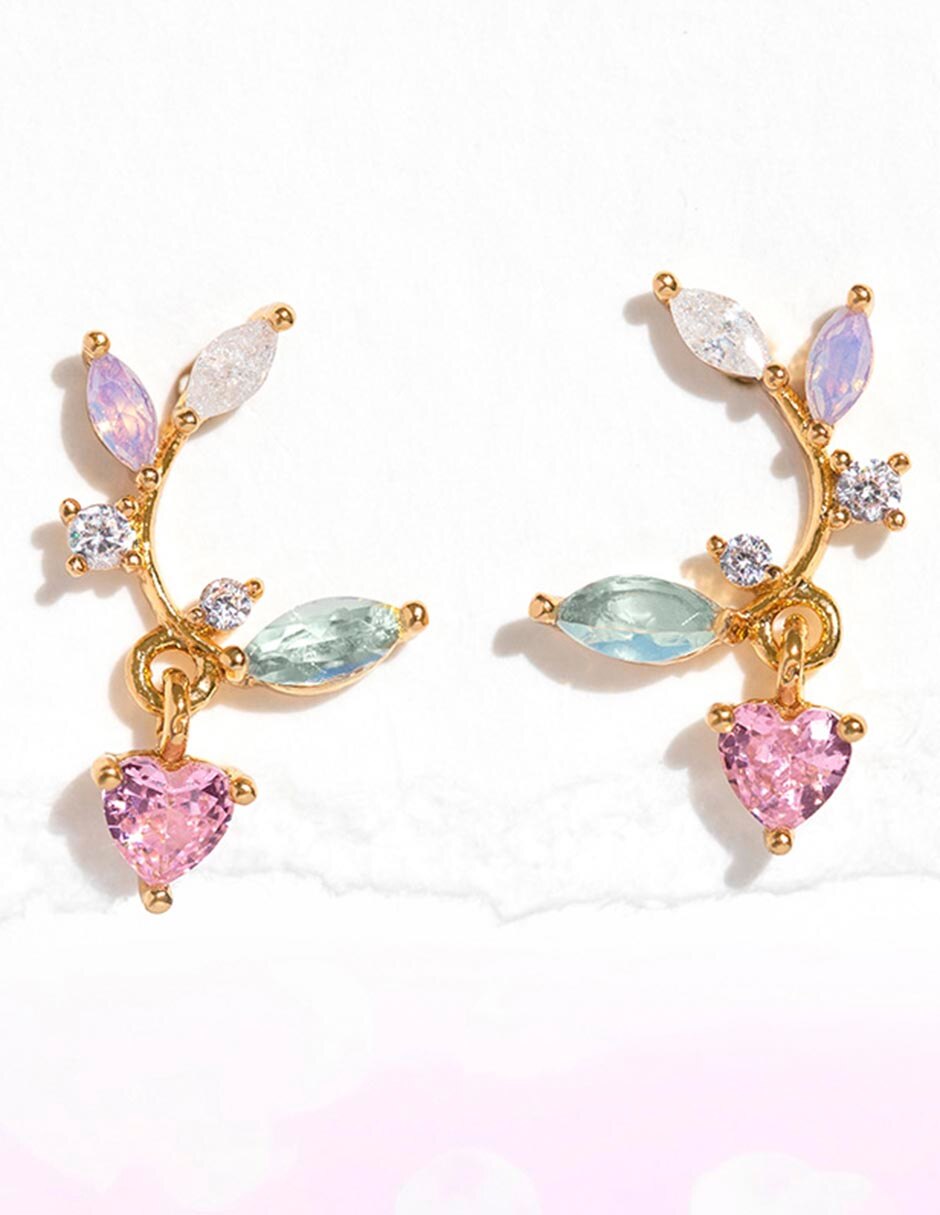 Aretes 18 K con acabado chapa de oro 2