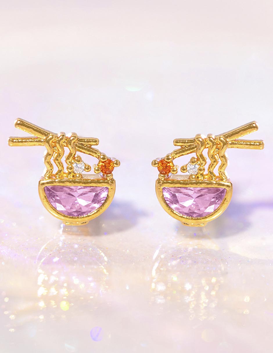 Aretes 18 K con acabado chapa de oro 2