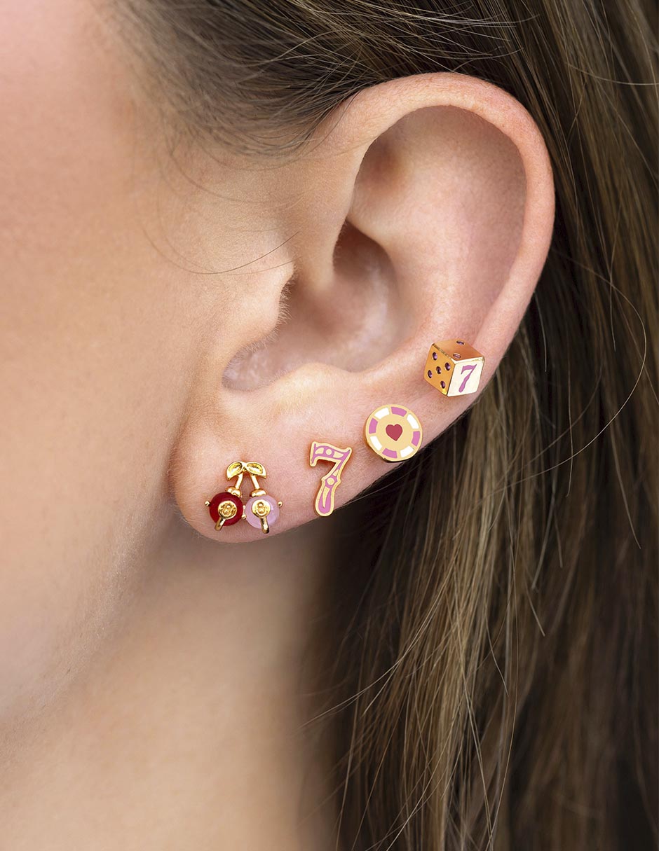 Broqueles con acabado baño de oro 18 K 2