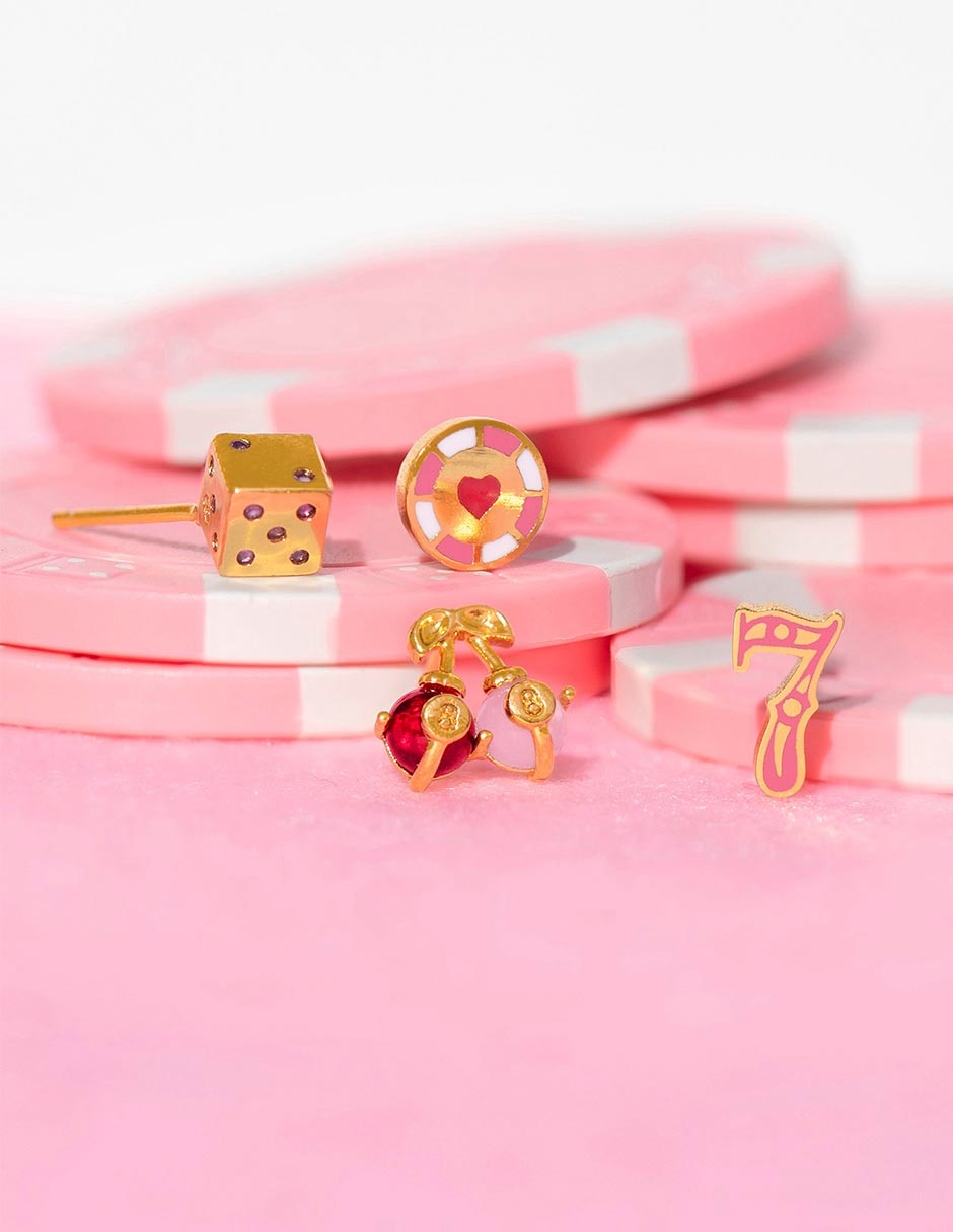Broqueles con acabado baño de oro 18 K 3