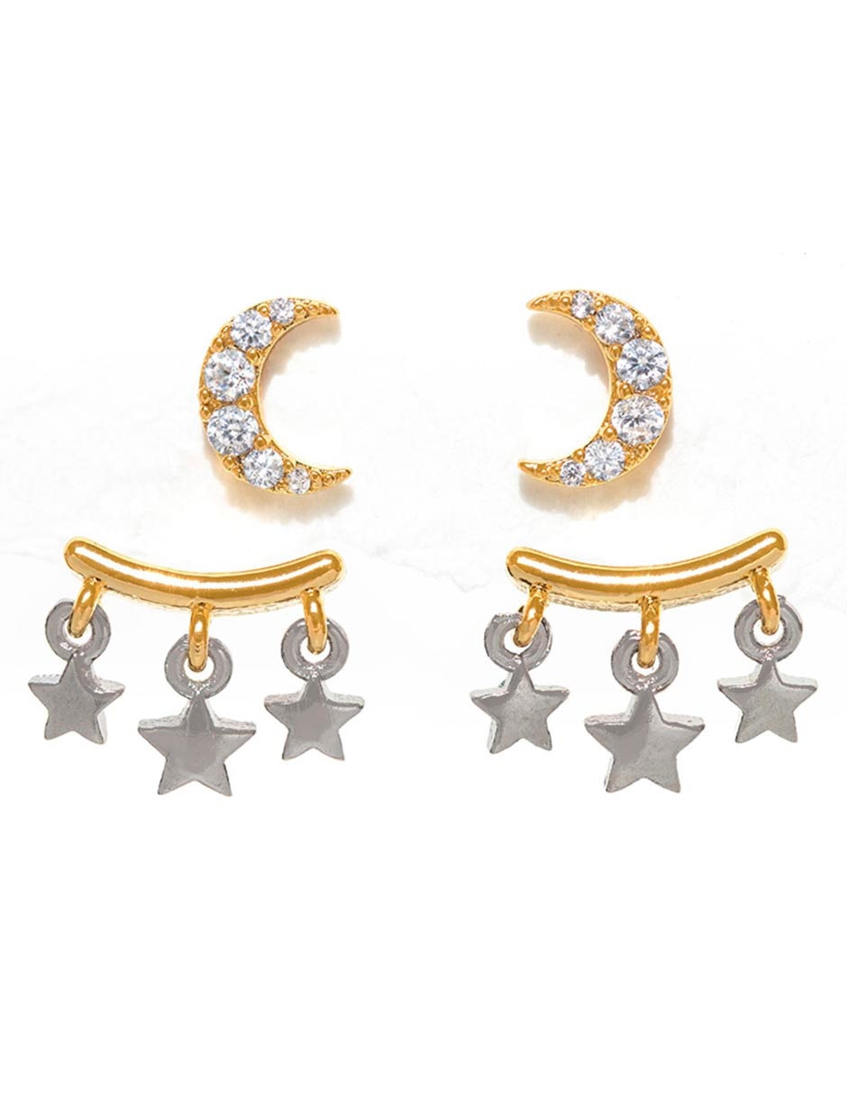 Aretes 18 K con acabado chapa de oro Aretes 18 K con acabado chapa de oro
