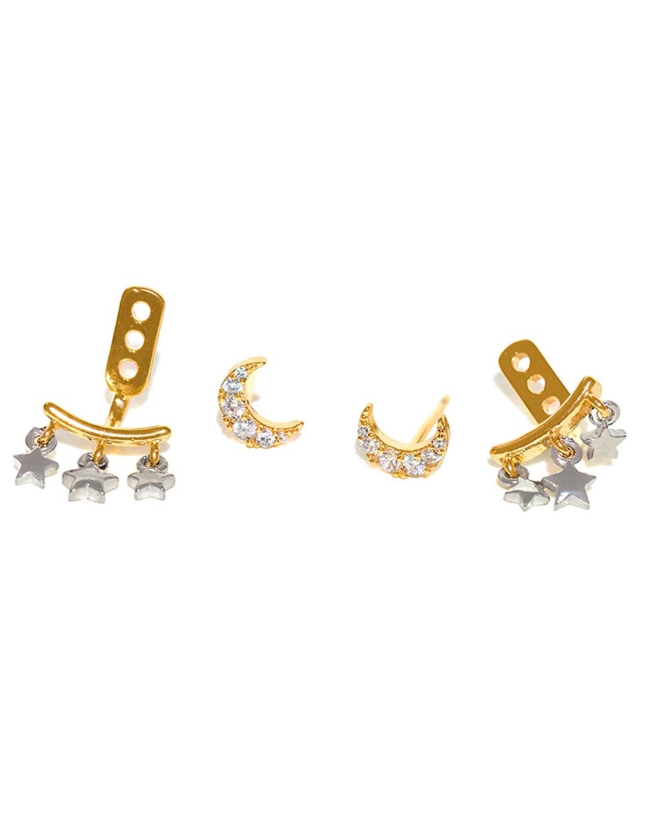 Aretes 18 K con acabado chapa de oro 2