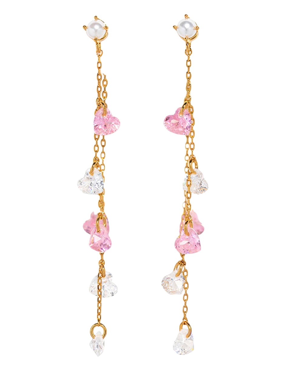 Aretes 18 K con acabado chapa de oro