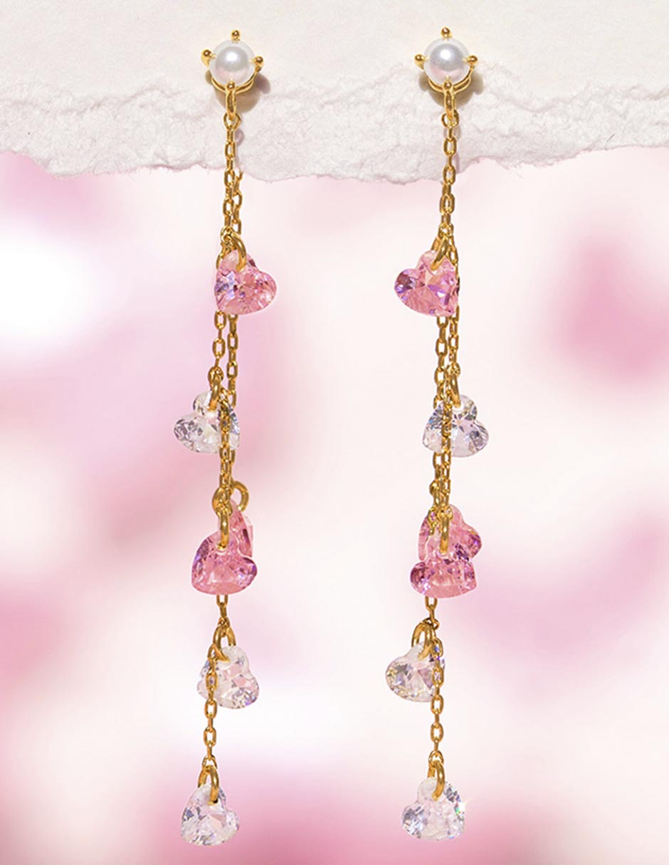 Aretes 18 K con acabado chapa de oro 3