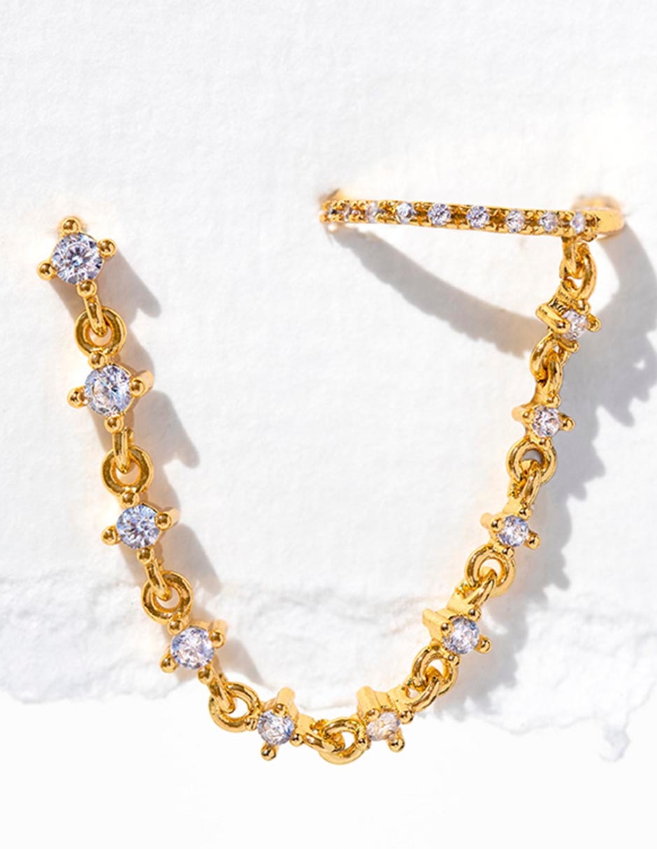 Aretes 18 K con acabado chapa de oro 2