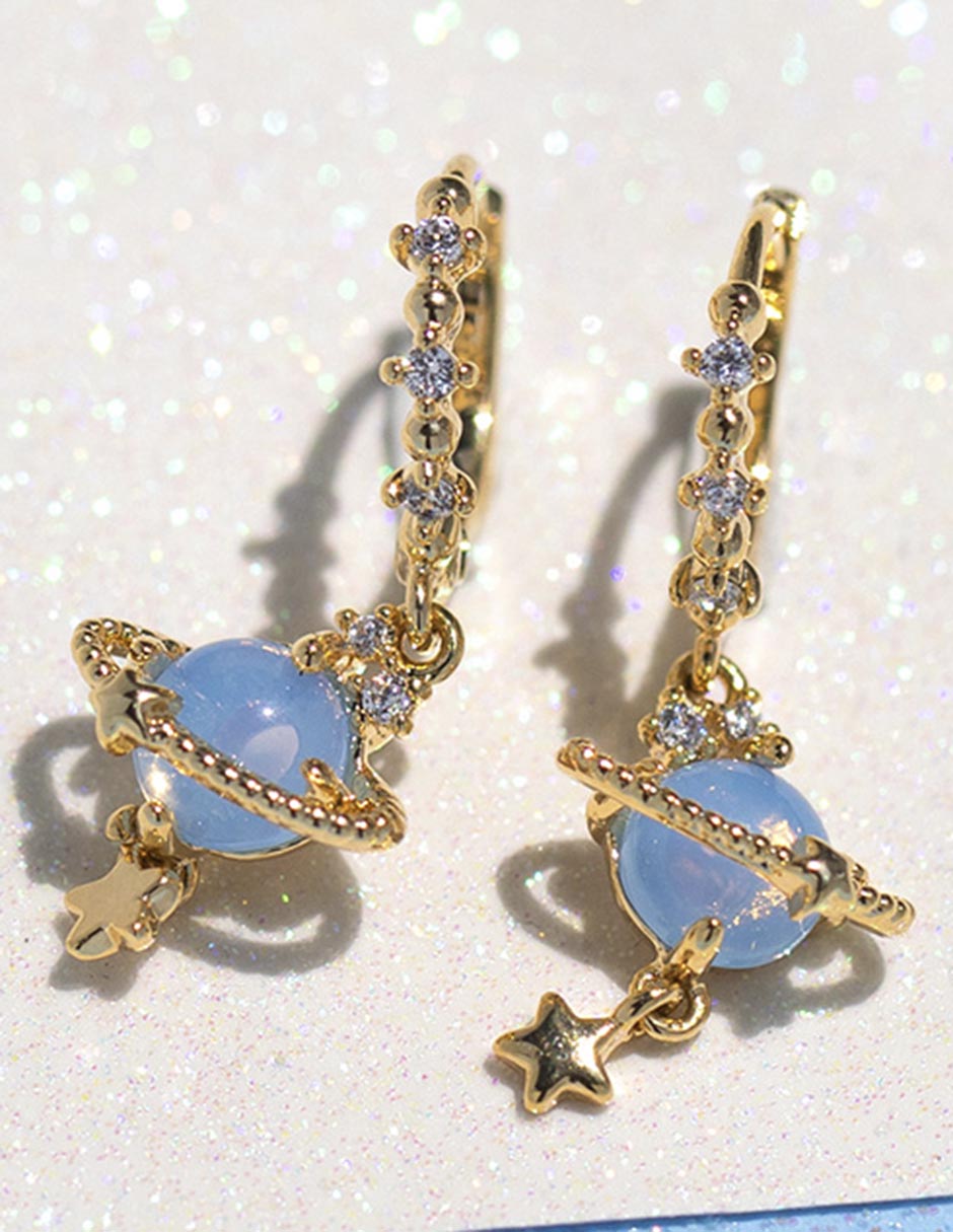 Aretes 18 K con acabado chapa de oro 2
