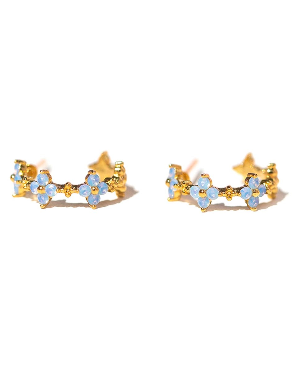 Aretes 18 K con acabado chapa de oro