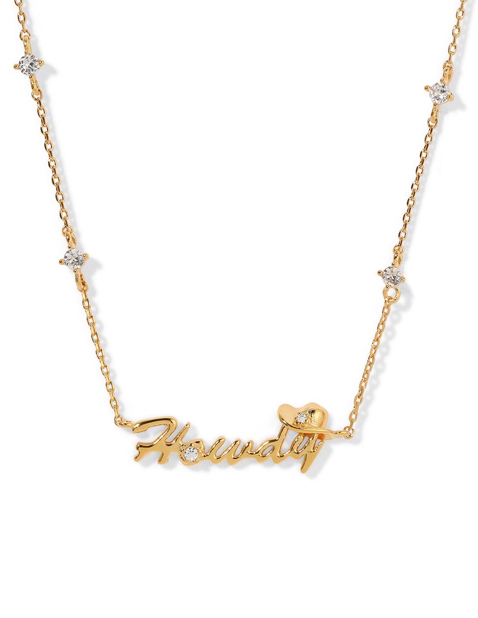 Collar de texto Howdy 2