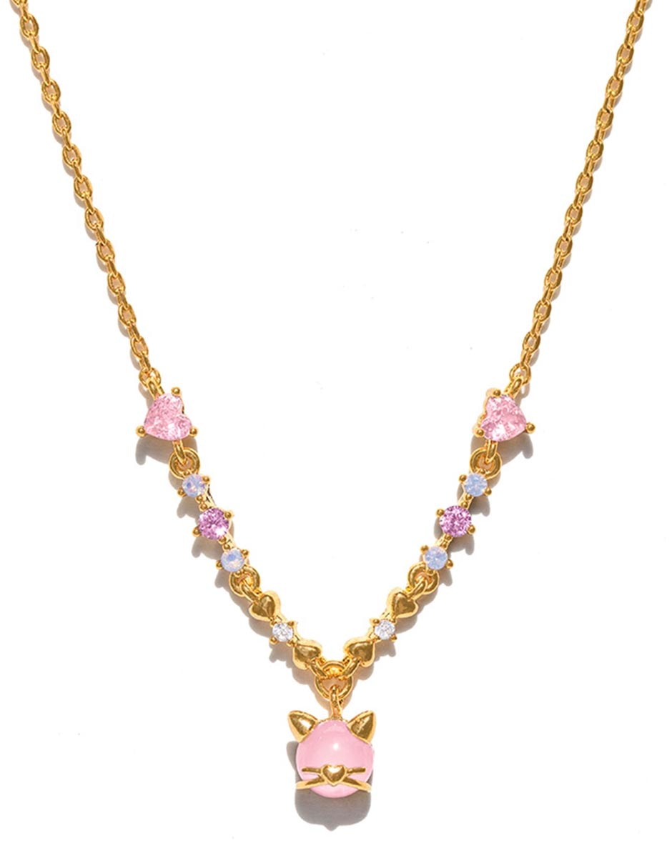 Collar de gato Kitty Kat de baño de oro 18 K