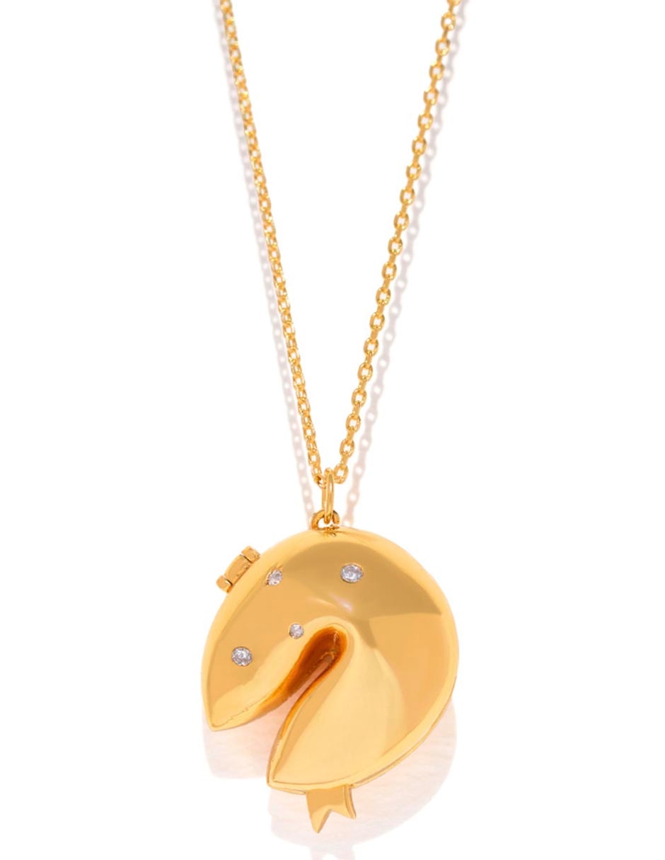 Collar con dije Food de baño de oro 18 K Collar con dije Food de baño de oro 18 K