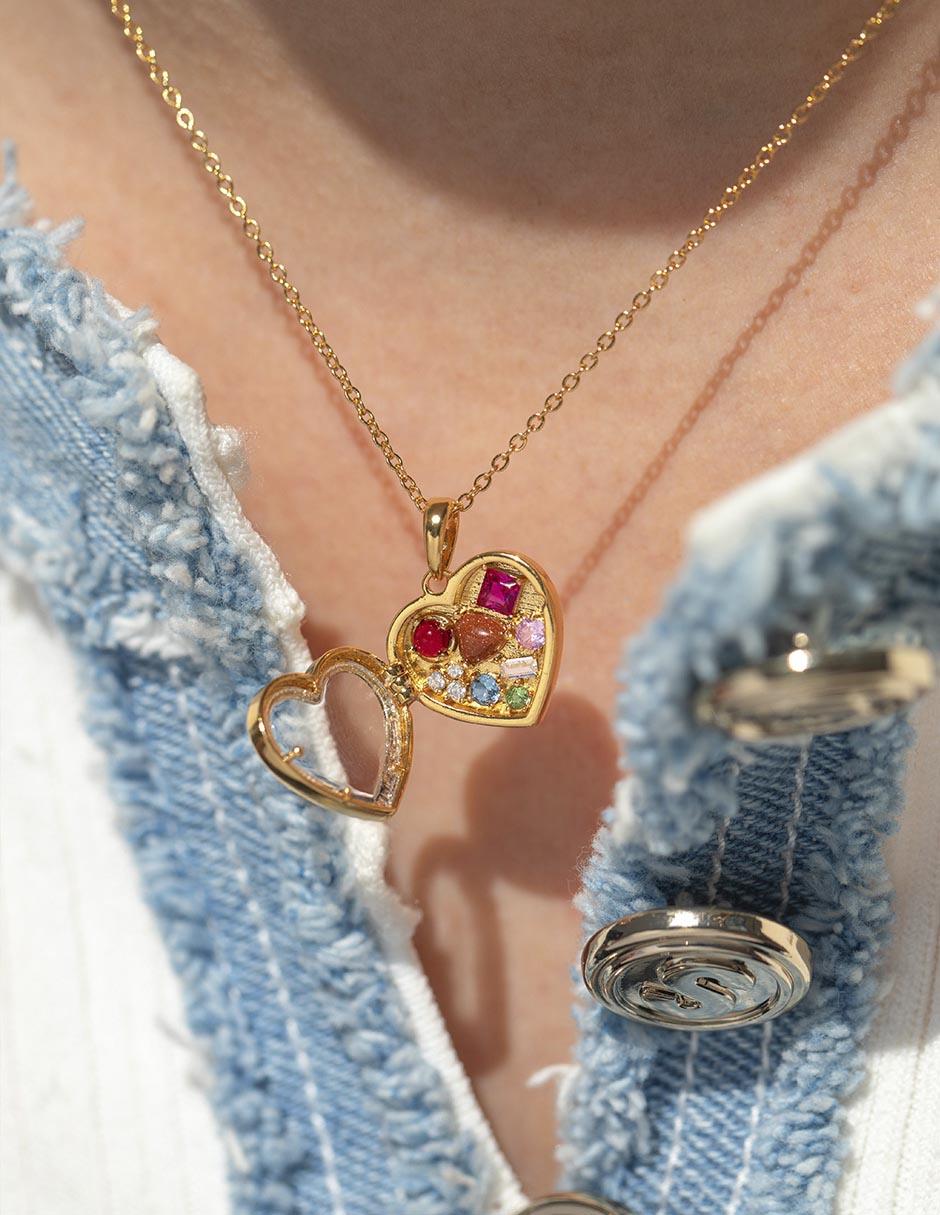 Collar con dije de corazón 3