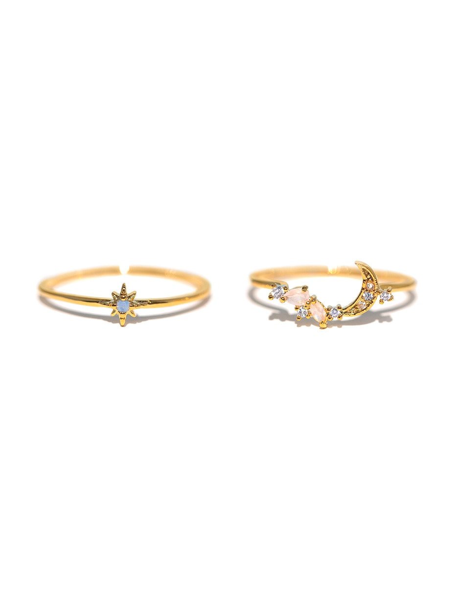 Anillo redondo Celestia 18 k zirconia cúbica chapa de oro Anillo redondo Celestia 18 k zirconia cúbica chapa de oro