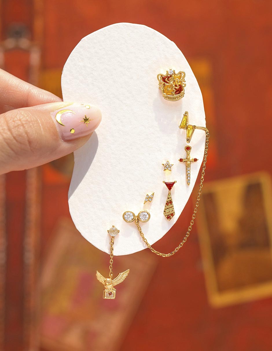 Aretes 18 K con acabado chapa de oro 3