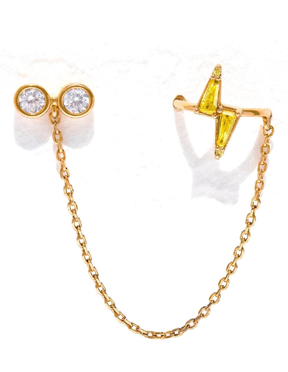 Aretes 18 K con acabado chapa de oro 4