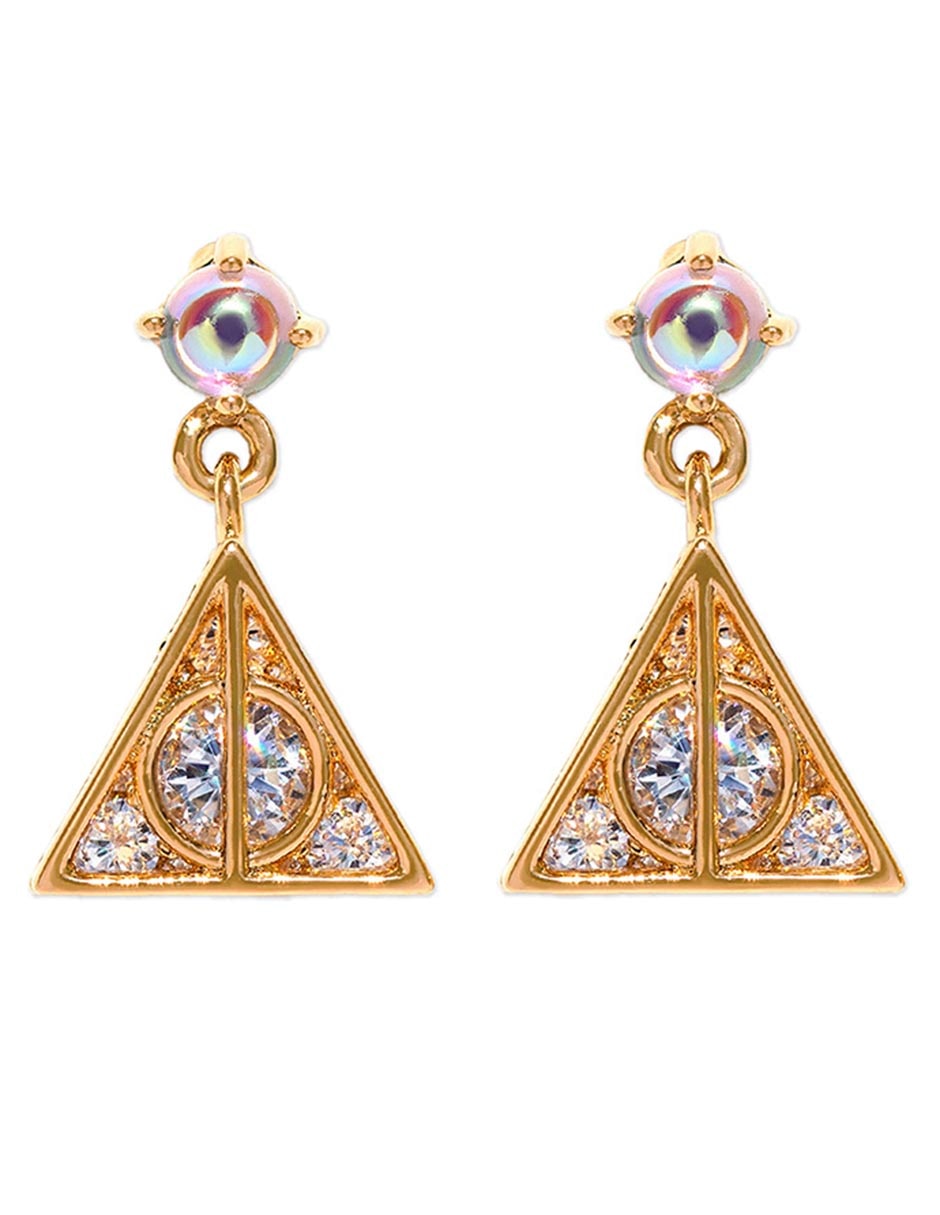 Aretes Harry Potter 18 K con acabado chapa de oro