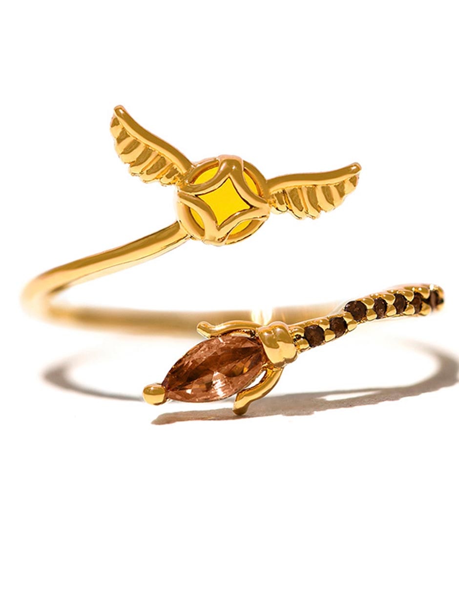 Anillo Harry Potter 18 k zirconia chapa de oro Anillo Harry Potter 18 k zirconia chapa de oro