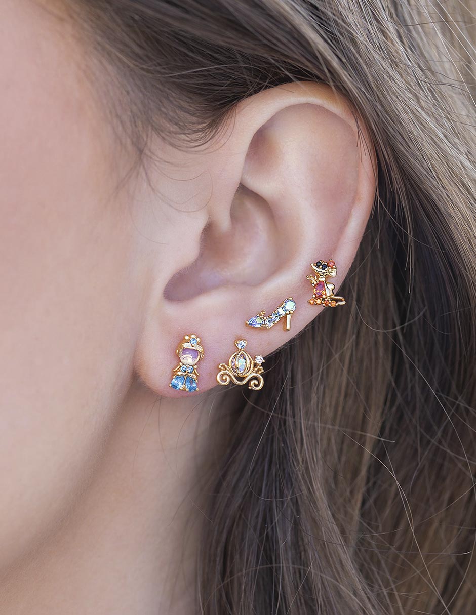 Aretes 18 K con acabado chapa de oro 2
