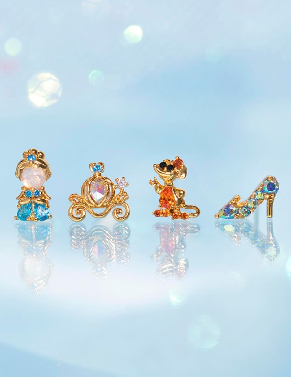 Aretes 18 K con acabado chapa de oro 4