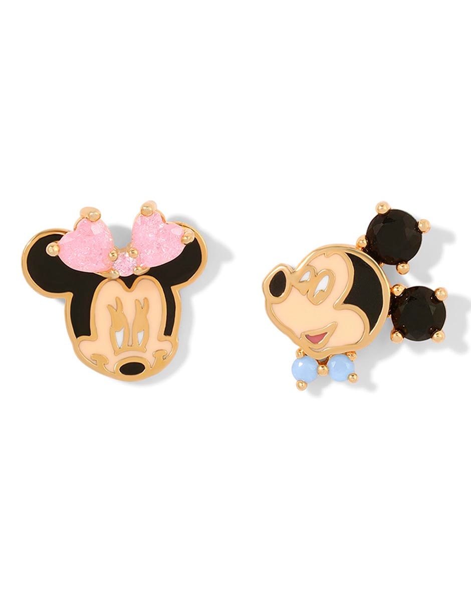 Aretes 18 K con acabado chapa de oro