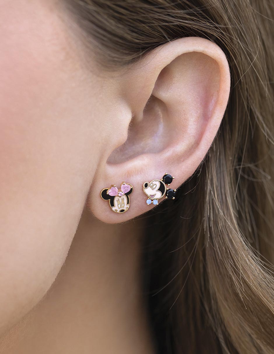 Aretes 18 K con acabado chapa de oro 3