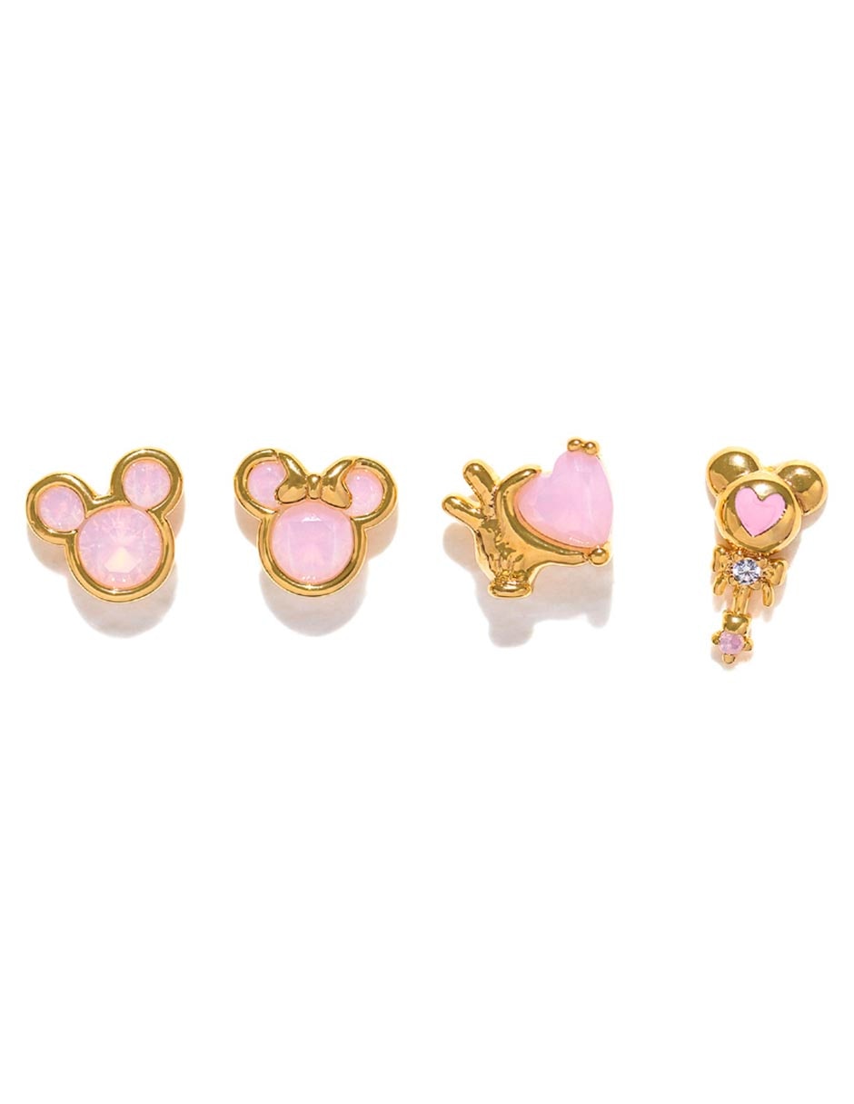 Aretes 18 K con acabado chapa de oro