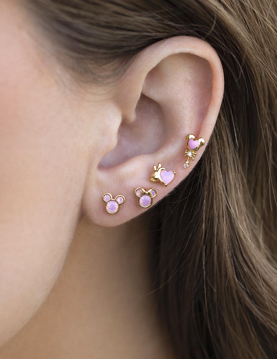 Aretes 18 K con acabado chapa de oro 2