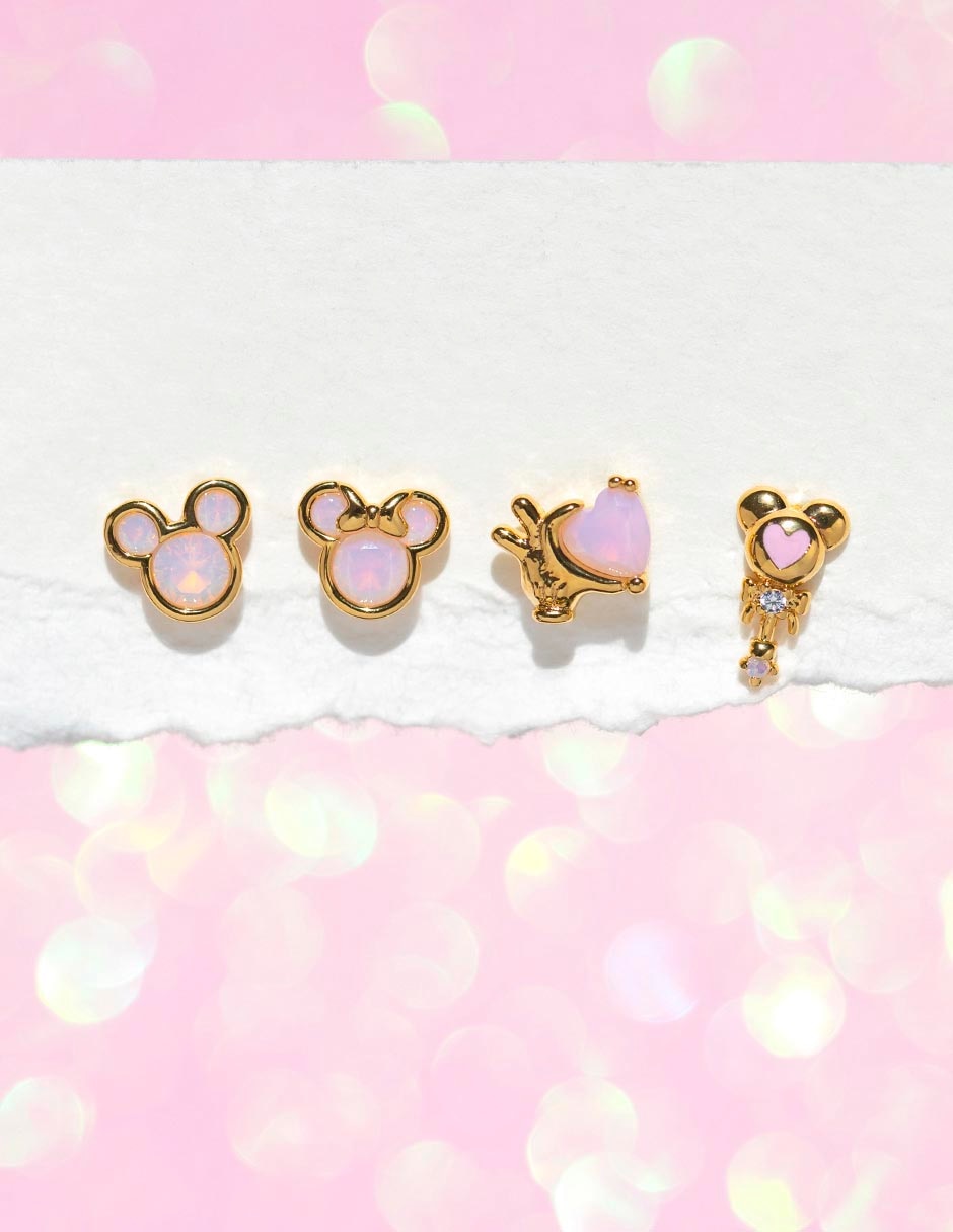 Aretes 18 K con acabado chapa de oro 3