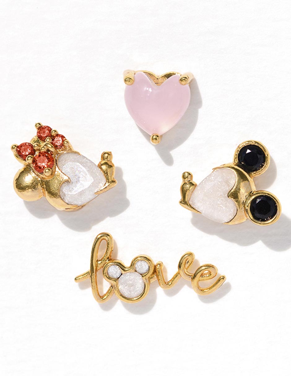 Set de aretes 18 K con acabado chapa de oro 3