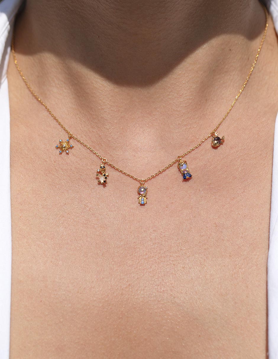Collar Frozen Disney con acabado baño de oro 18 K 2
