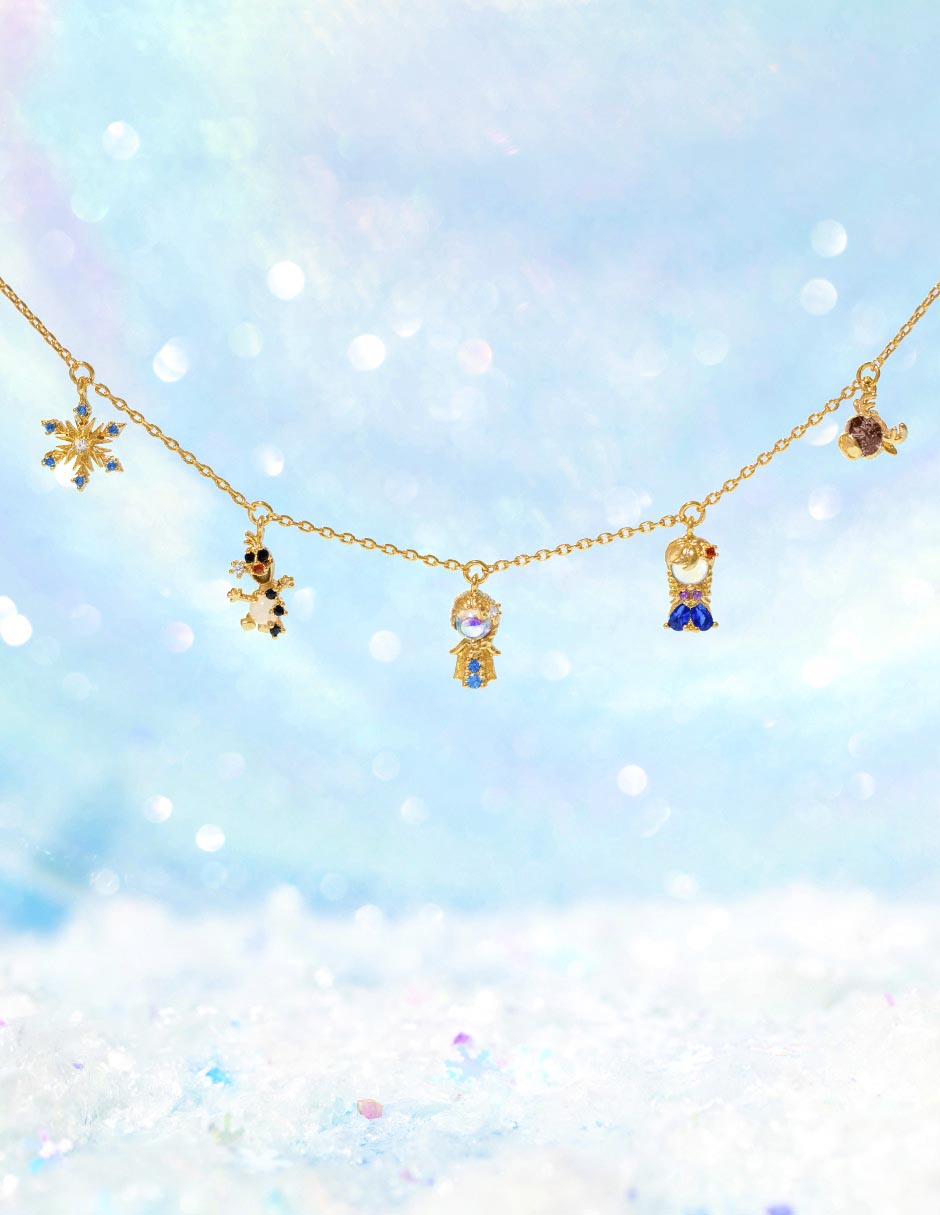 Collar Frozen Disney con acabado baño de oro 18 K 3