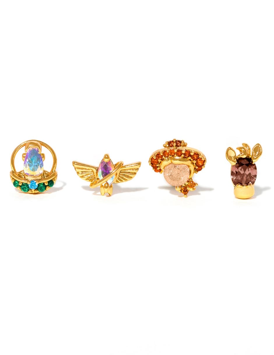 Aretes Toy Story 18 K con acabado chapa de oro