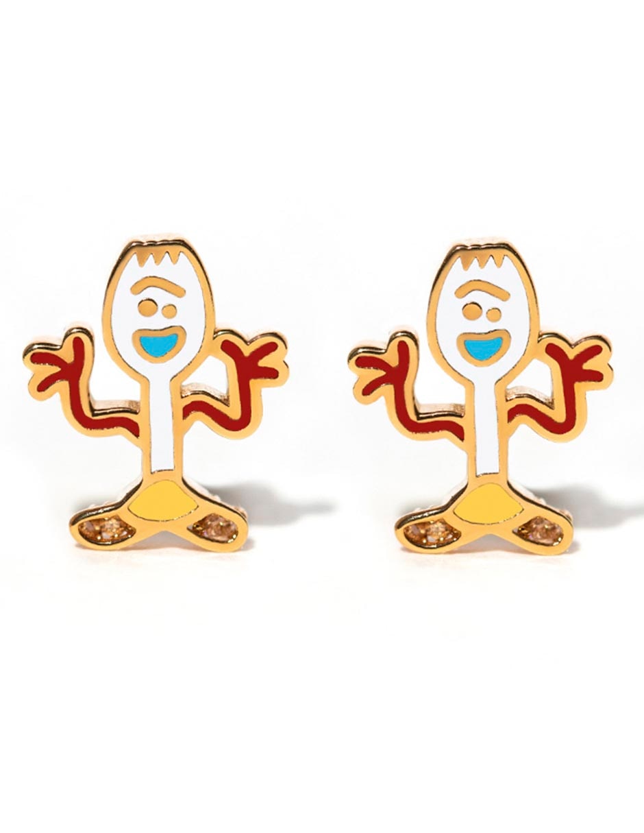 Aretes Forky 18 K con acabado chapa de oro Aretes Forky 18 K con acabado chapa de oro