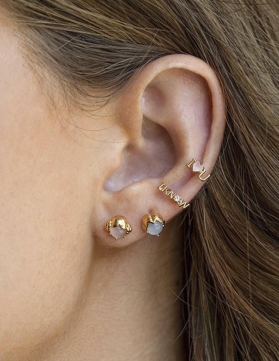 Aretes Han Solo & Leia 18 K con acabado chapa de oro 2