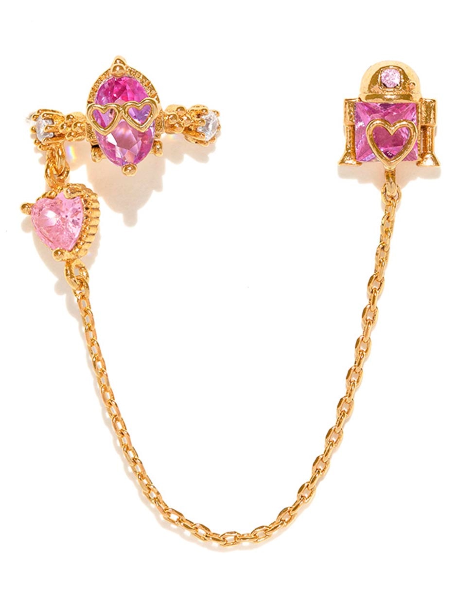 Aretes 18 K con acabado chapa de oro