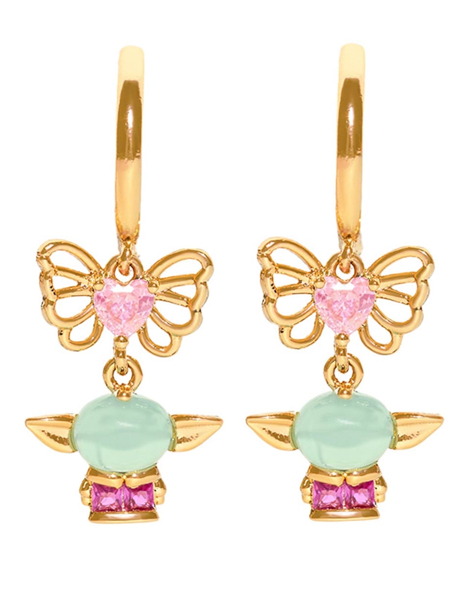 Aretes Grogu 18 K con acabado chapa de oro Aretes Grogu 18 K con acabado chapa de oro