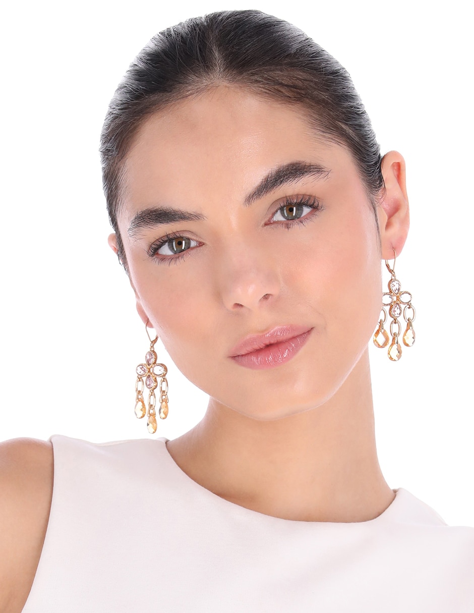 Aretes con acabado pavé cristal 3