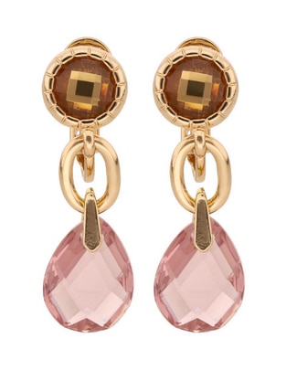 Aretes de gota con acabado liso cristal