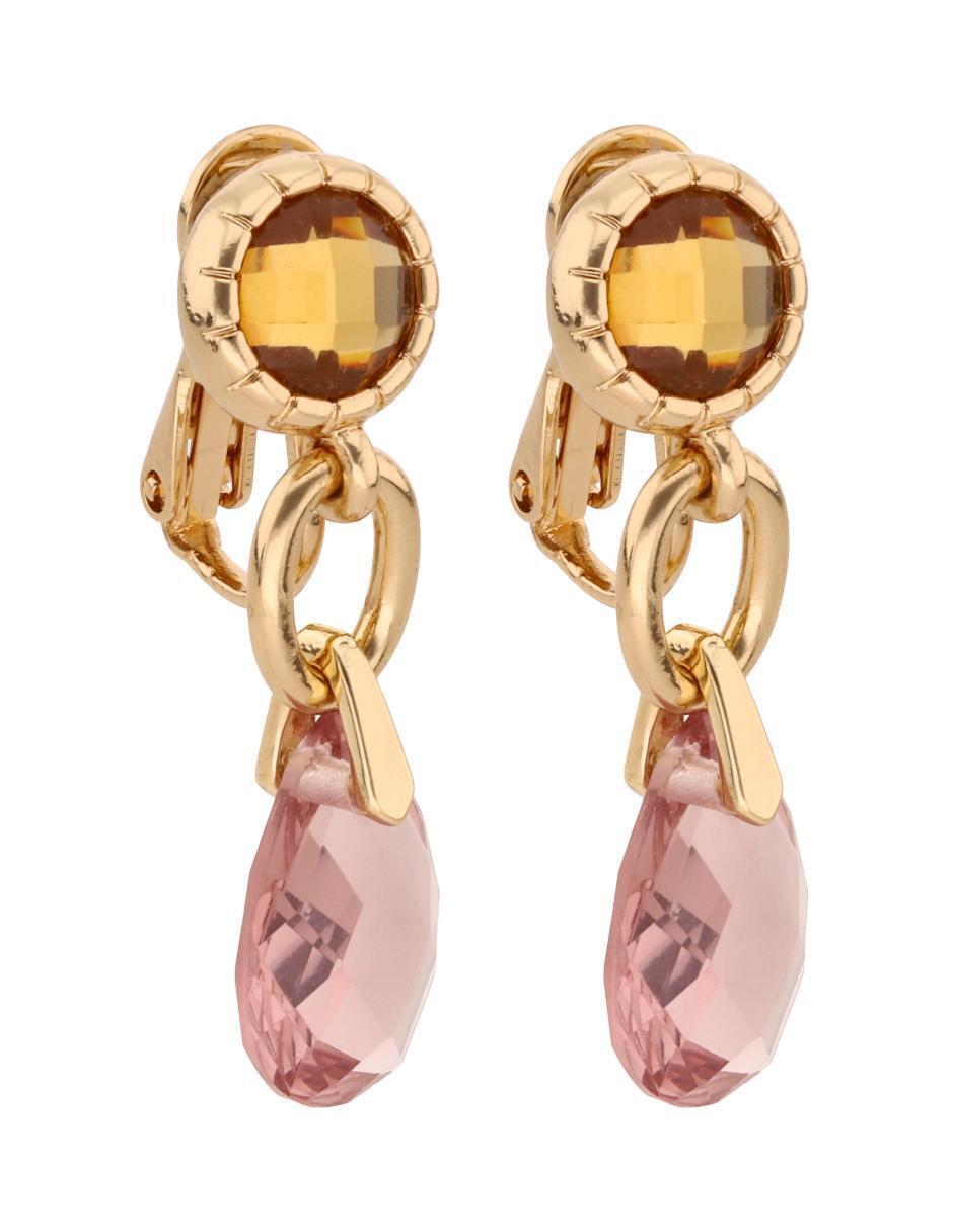 Aretes de gota con acabado liso cristal 2