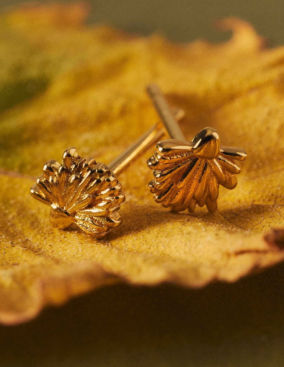 Broqueles con acabado baño de oro 18 K 2