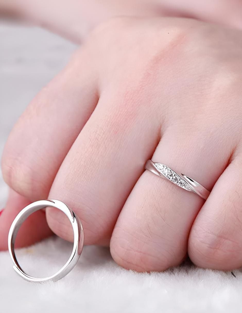 Set anillo P 925 de plata brillante 5