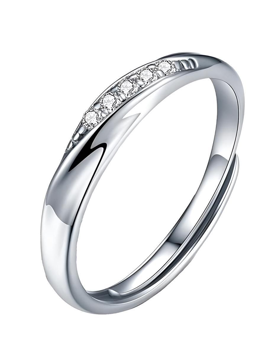 Set anillo P 925 de plata brillante