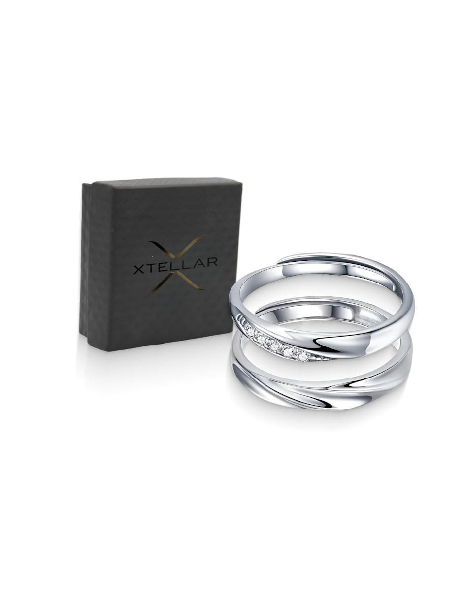 Set anillo P 925 de plata brillante